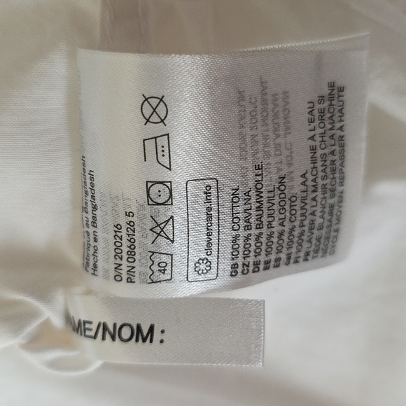 H&M Kids White Button-Down Shirt with Embroidered Detail 2T (Katie #3) - Picture 5 of 5